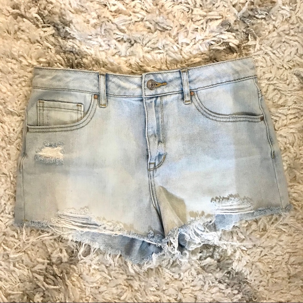 PACSUN Ripped Jean Shorts